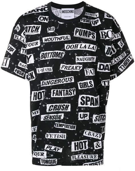 moschino slogan t shirt